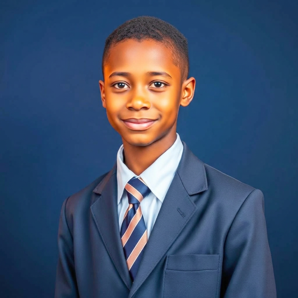 A HOBS boy in school uniform